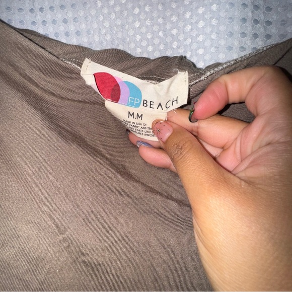 Free People Cierra Fitted Long Sleeve Cropped Top & Maxi Skirt Set Taupe M - Picture 11 of 11